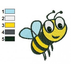 Free Bee 01 Embroidery Design